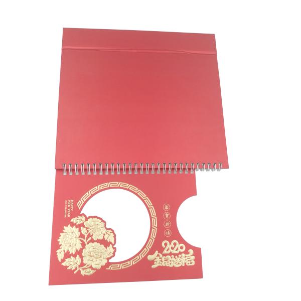 Die Cut Cardboard Desk Calendar Colorful Printed Creative Desk Calendar