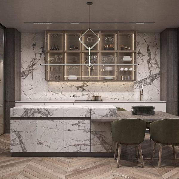 Complete Smart Custom Kitchenette Cupboards Modern Islands Solid Wood Complete Cuisine Storage Furniture Kitchen Cabinets
