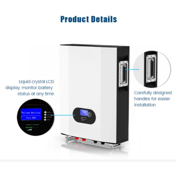 Wall-Mounted LiFePO4 Lithium Battery 48V 200Ah 10kwh MeritSun Power Energy Wall Battery For Hybrid Off Grid