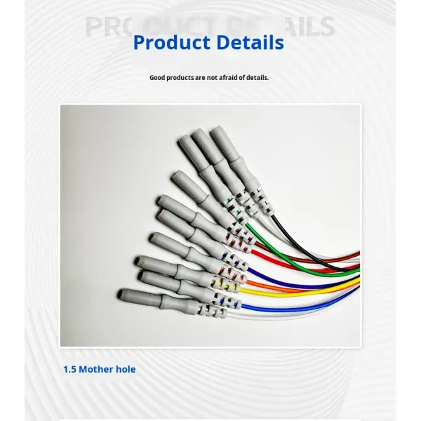D-Type 1.5 Female Hole Multicolor Silver Chloride Alcohol Disinfecting EEG Electrode Disc Digital Electronic Massager Universal