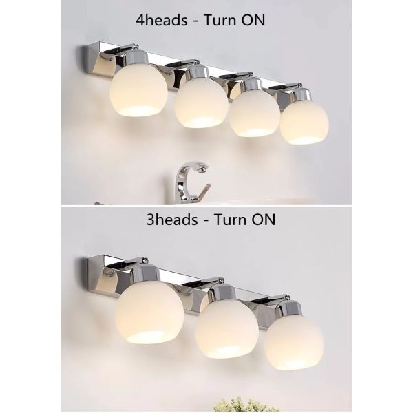 Crystal Bathroom Black Chrome Vanity wall Light Stainless Steel  Over Mirror Lights(WH-MR-90)
