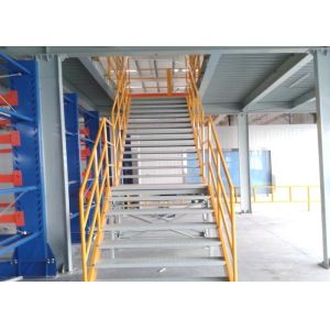 Plataformas de armazenamento personalizadas de mezzanine pallet rack amarelo e azul