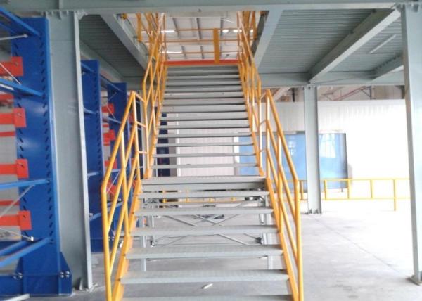 Yellow Blue Mezzanine Platform Customized Pallet Racking Mezzanine Floor