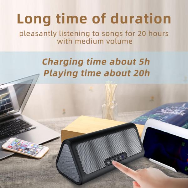 Fashion Trend Portable AUX 10W Dual Speaker Stereo Sound Wireless Rechargeable Bluetooth Speaker for Outdoor Playing Music