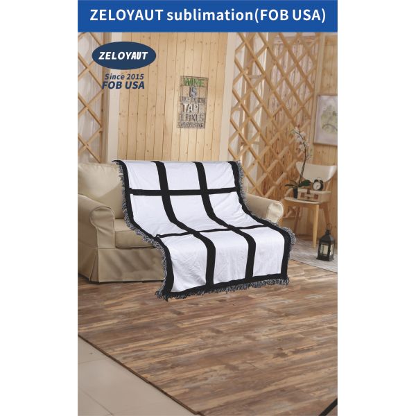USA Warehouse Free Shipping 9 Panel Sublimation Blanket Blanks Custom Photo Panel Short Plush 20 Panel Throw Blanket for Sofa