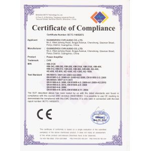 Guangzhou CVR Pro-Audio Co., Ltd Certifications