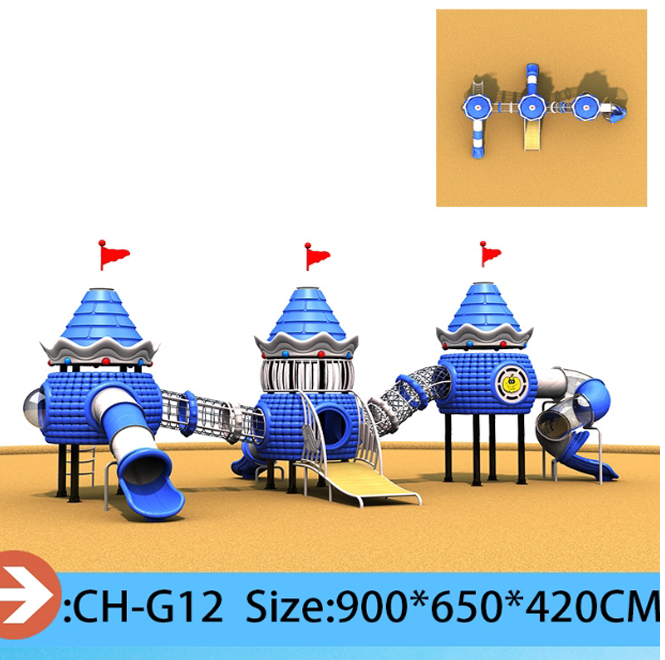 Pumpkin  Robot Theme Large Outdoor Playground Slide  Custom Plastic Combination Slides Climbing Tunnels Adventure Tubes for Parks Kindergartens  Resorts