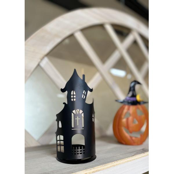 Небольшая тыква хеллоуина металла орнаментирует орнаменты дома металла подсвечника