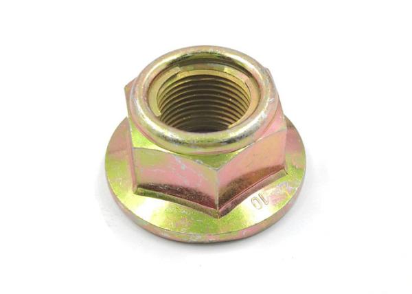 Galvanized ISO7044 Grade 10 All-Metal Prevailing Torque Type Hexagon Flange Nuts With Spring Steel Rings