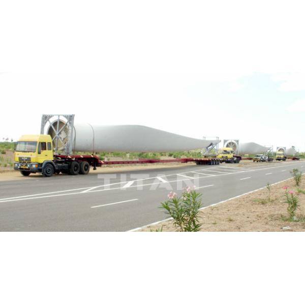 Extendable Telescopic Blade Semi Trailer for Windmill Turbine Blade Transportation Extendable semi trailer TITAN high quality exendable semi trailer for sale