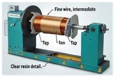 Auto Transformer Coil Winding Machine 1000kVA Variable Speed Gearbox Drive System