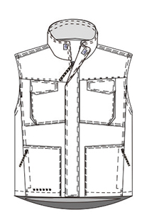 Куртка жилета зимы 2 людей Workwear 180gsm холода застежка-молнии пути
