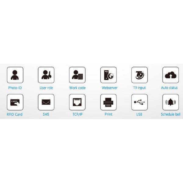 Система посещаемости времени отпечатка пальцев экрана TFT биометрическая с функцией ADMS