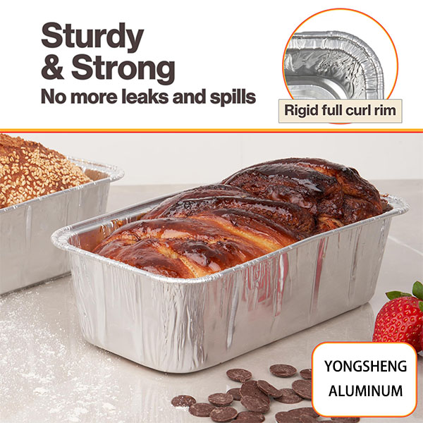 Food Grade 58085 Disposable Aluminum Foil Loaf Pan For Bread Baking