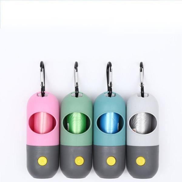 Plastic Biodegradable Dog Poop Bags LED Flashlight Dog Waste Bags