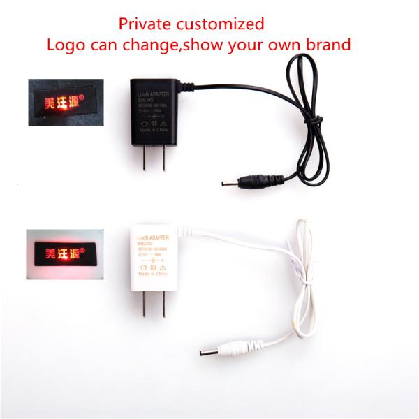 Small US Plug In Battery Charger Ultrasonic Mould 18650 Cell Charger 3.7 V 500mA