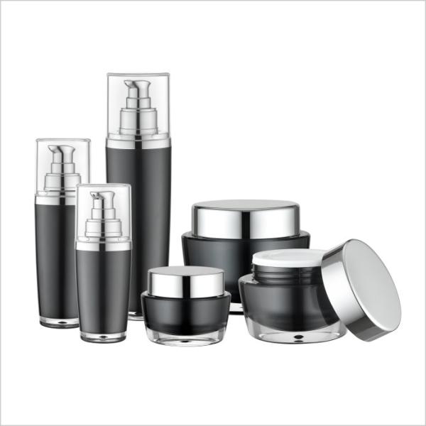 Eco Friendly PMMA Cosmetic Cream Jar Round Acrylic Cream Jar With Silver Lid