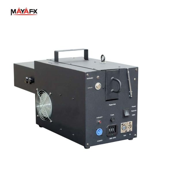 120W Power Confetti Paper Flyer with DMX/Wireless Control and 200pcs Loading Capacity for Stage Performances
