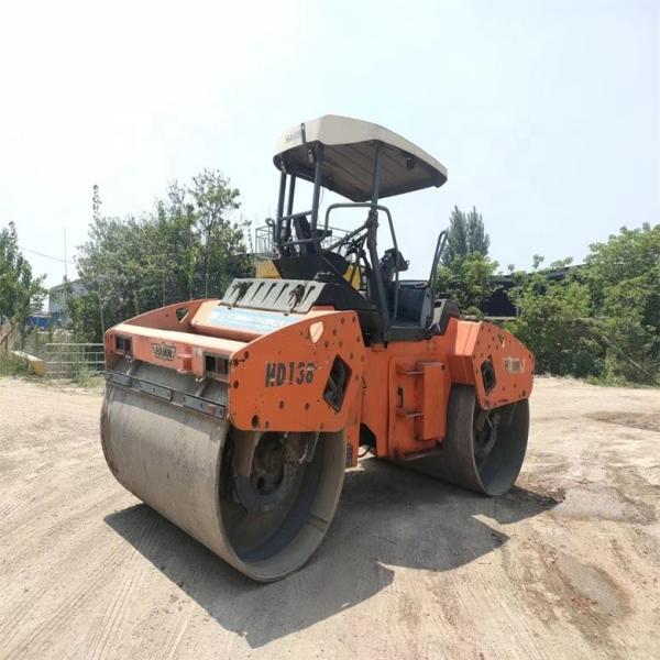 14 Ton Used HAMM HD130 Road Roller Imported from USA for Highway Bridge Engineering