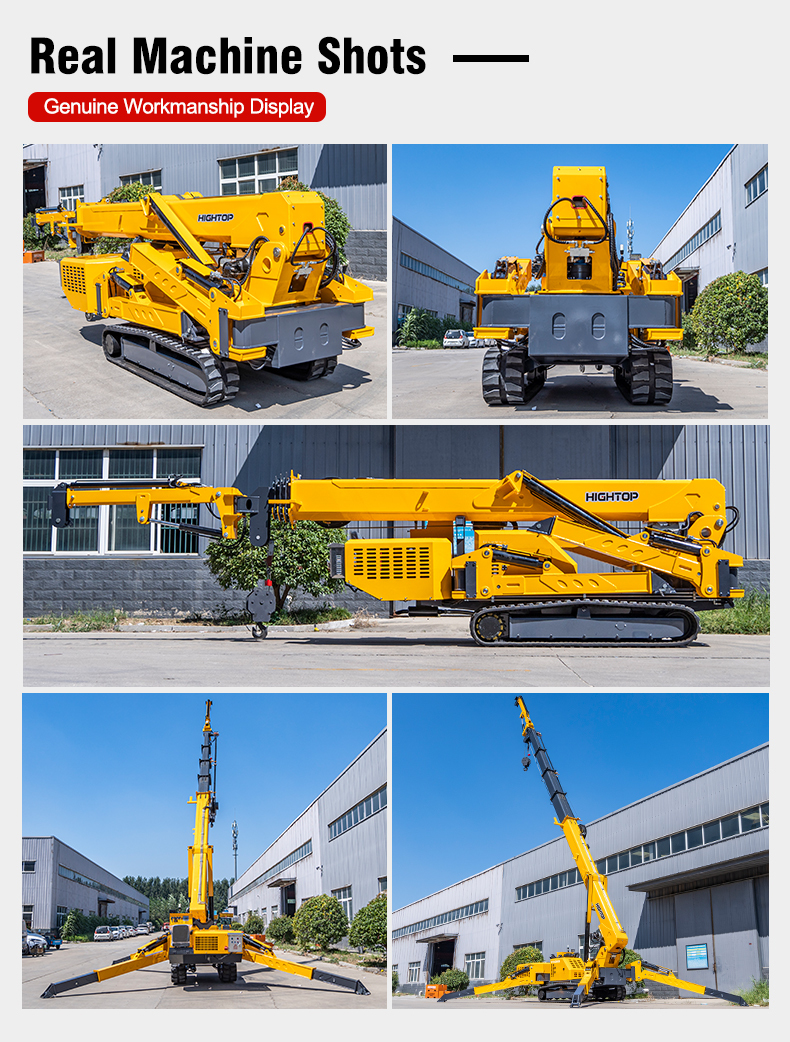 HTSC8.0 Crawler Spider Crane with 360° Continuous Rotation 21m Maximum Lift