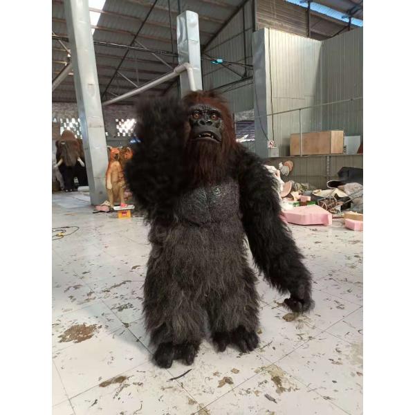 Плюш меховой взрослый реалистический хеллоуин костюмирует гориллу Fursuit костюма платья талисмана животную