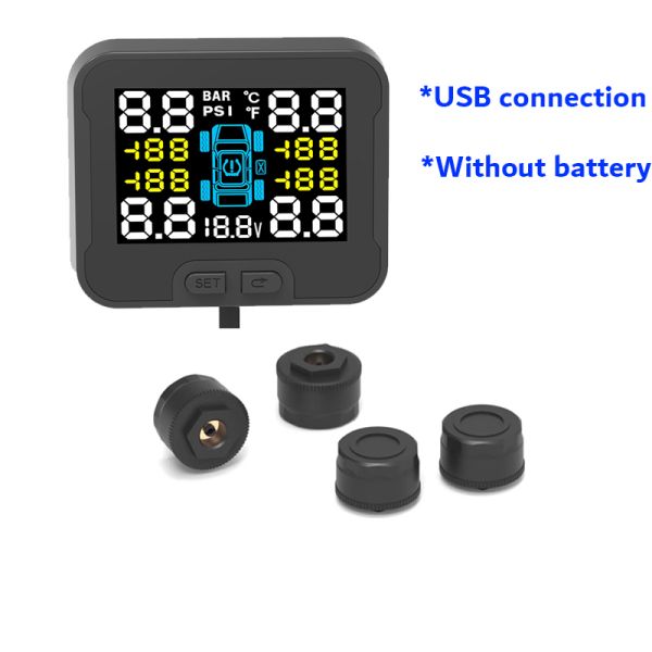 Aftermaket Lcd Display Car External Tire Pressure Monitoring System Tpms Sensor