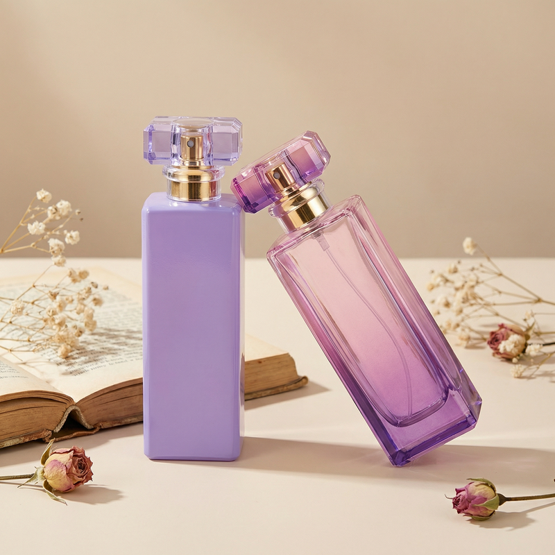 Anding Oem Bulk Custom Printing 100 ml Rectangle High End Refillable Spray Luxury Empty Glass Perfume Bottle