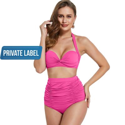 Hexin Custom High Waist Suit Respirável Solid Shapewear para Mulheres Fitness Traje de Natação