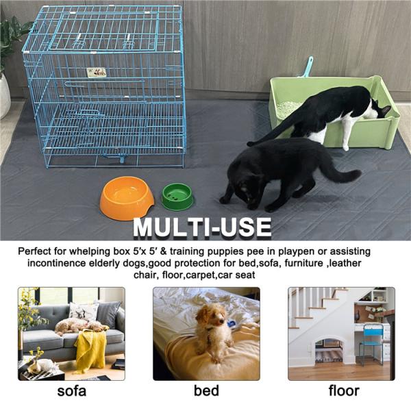 Oxford Anti Tear Pet Floor Mat Dog Play Crate Pee Training Waterproof