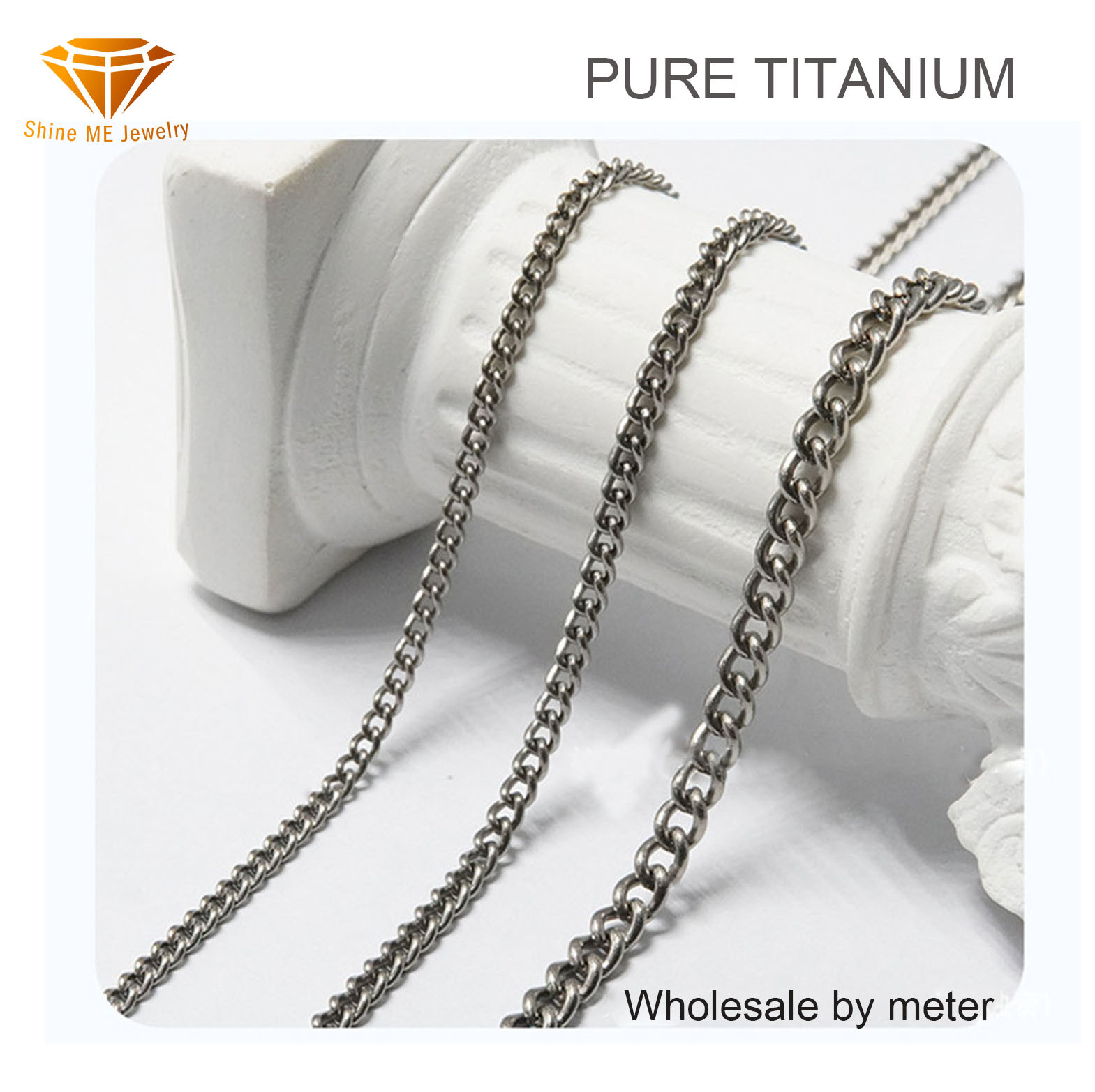 Pure titanium denim chain wholesale by meter jewelry accessories TITWCH18