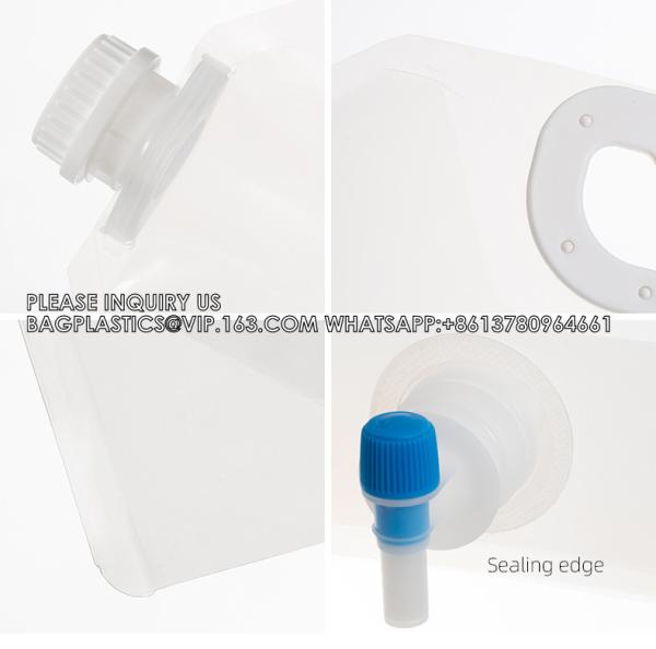 8L Stand Up Pouch With Tap Dispenser Big Foldable Pouches Standing Pouch Dispenser Plastic Bags With Spout Tap