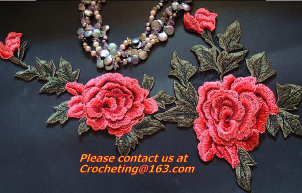Lace Collar Applique Neckline Lace Crochet Flower Motif Patchwork Sewing Access