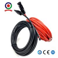 Cabo preto + vermelho de 10FT de 12AWG 4mm do painel 6KV solar de extensão