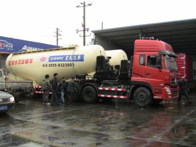 Warning System Bulk Cement Truck 12 Tires With Reflecting Mark Safety