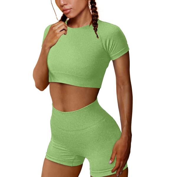 Hot Sale Sports Yoga Clothing Gym Fitness Wear High Waisted Workout Shorts Custom Yoga Set