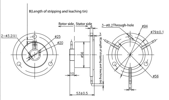 Низкое кольцо выскальзывания зыбкости 1500rpm высокоскоростное подгоняло 3 цепь 20A 220VAC