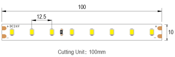 Прокладка 6500K 80LEDs/M СИД прокладки DC24V SMD2835 10mm СИД ERP внутри помещения