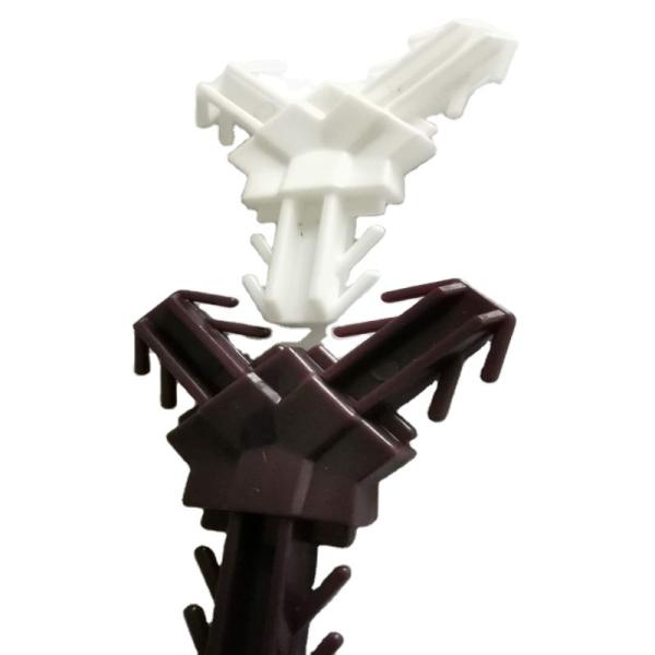 Y personalizado dá forma aos acessórios Georgian de alumínio da barra do conector plástico do canto