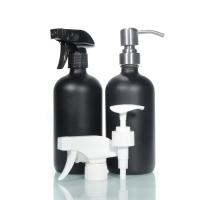 Garrafas de loção de vidro de âmbar marrom 16 oz 200 ml 480 ml OEM