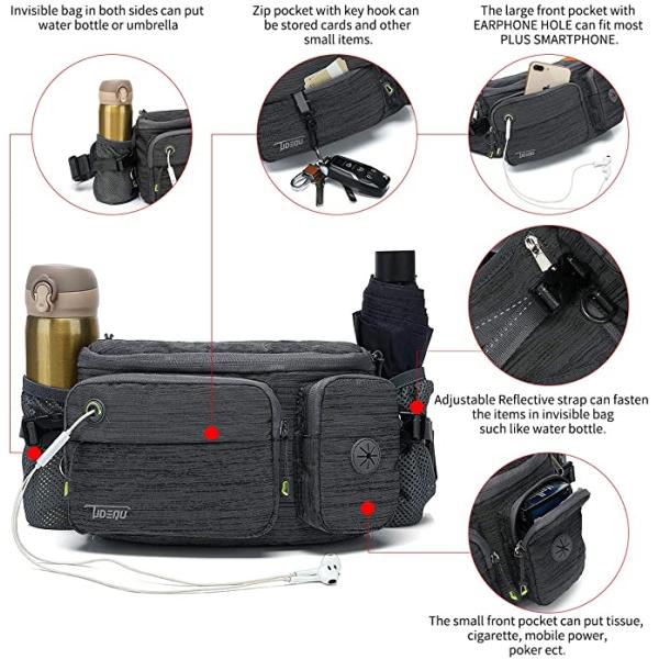 Bum Dog Walking Bag Running Waist Bag For Hiking Cycling