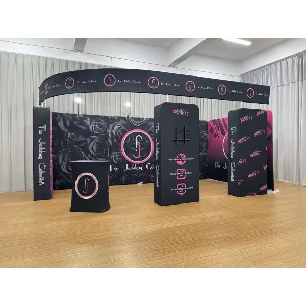 6x3m Trade Show Booth Portable Trade Fair Display Kit Fabric Backwall