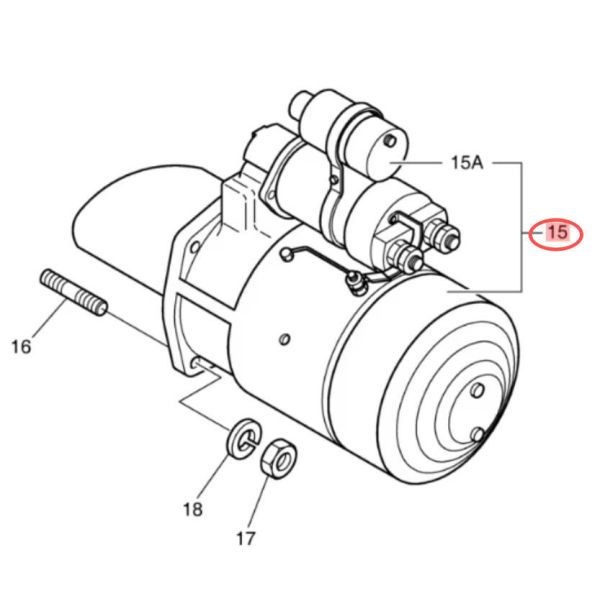 Doosan DX140 DX200 DX225 DL200W Excavator Original Starter Parts 300516-00041B Starter