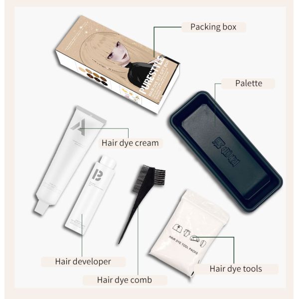 Développeur de couleur de teinture capillaire maison à base de plantes et faible en ammoniaque pour salon