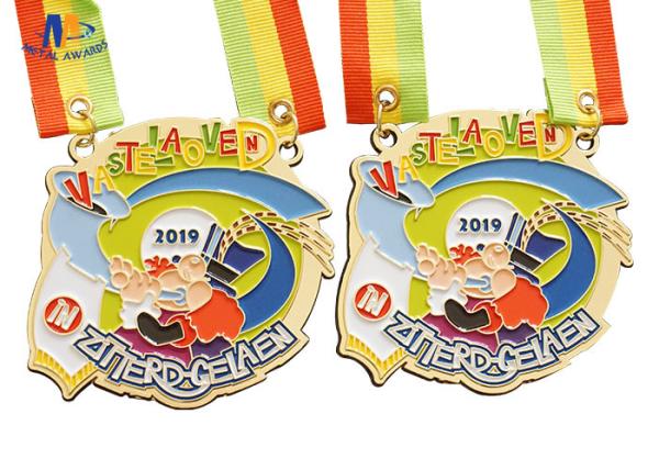 Personlized Metal Award Medals Colorful Filled Medailles 88.9*3MM