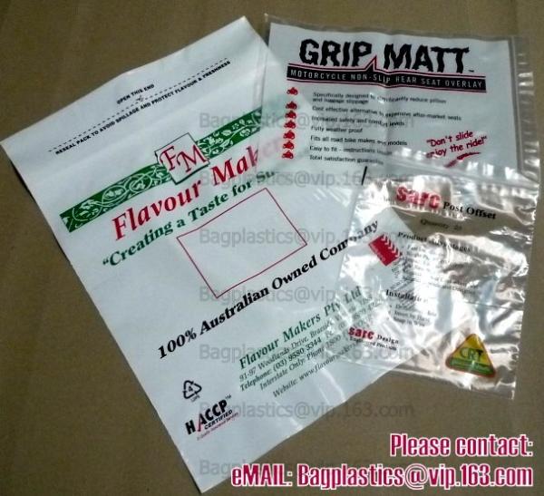 packing bags, plastique bag, emballage, sac, liner bags, cover, film, sheet, tubing, slide, Locking Zipper Degradable Zi