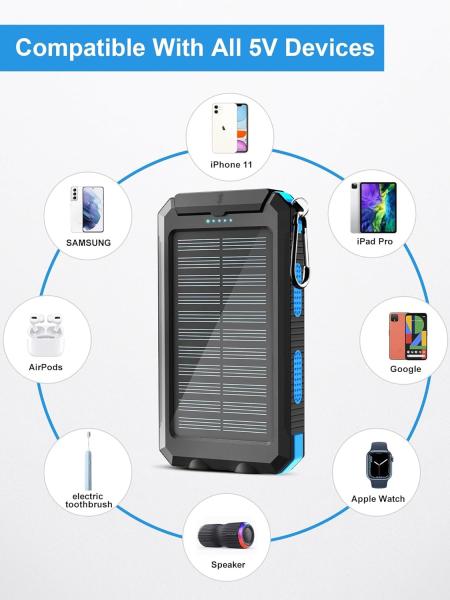 38800mAh Solar Power Usb Power Bank Impermeável Para Acampamento ao Ar Livre