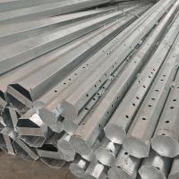 Hongxin 40FT Octagonal Distribution Steel Pole Hot Dip Galvanized with Climbing Rungs