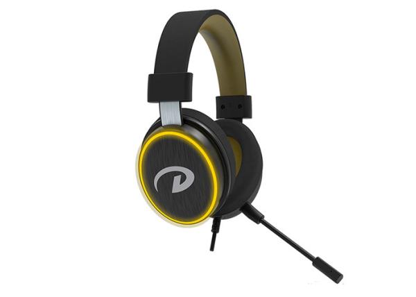 Yellow 2.2m Cable Led Backlit Rgb Gaming Headset