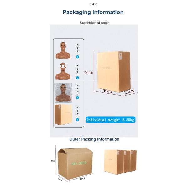 42cm Height Female Mannequin Head With Shoulders Long Lasting