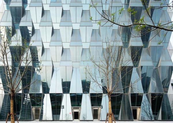 Aluminium Alloy / Stainless Steel Curtain Wall With Random Pattern Surface Treatments
